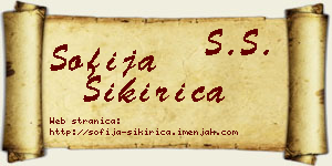 Sofija Sikirica vizit kartica